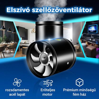 Multifunkcionális, erőteljes, csendes elszívó ventilátor