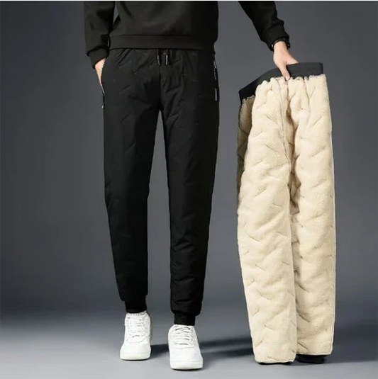 Férfi és női nadrágok puha plüss béléssel