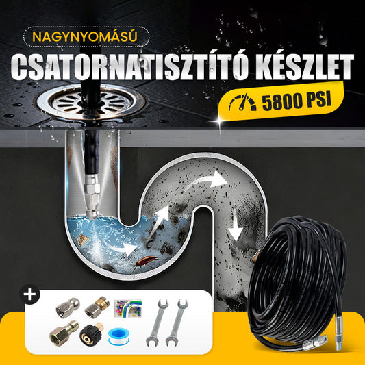 🔧 Magasnyomású csatornatisztító készlet
