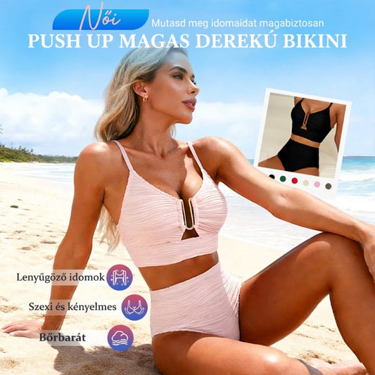 👙 Texturált, áttört mintázatú anyagból készült, kétdarabos fürdőruha