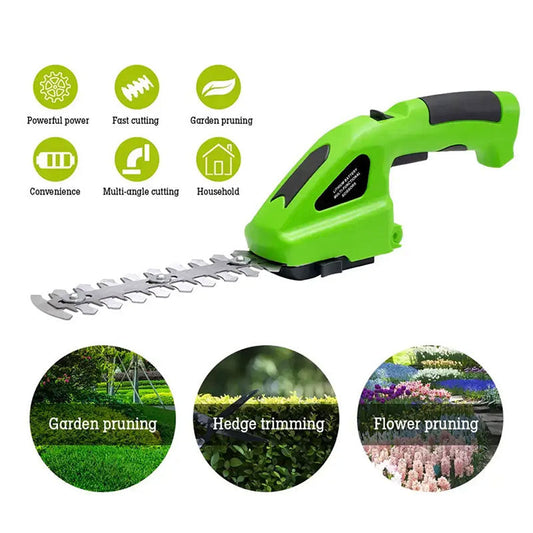 🔥✂️🌳 Vezeték nélküli, kétfunkciós kerti olló | Egy mozdulattal vág | Nők számára is könnyen kezelhető 🚚 Utánvéttel