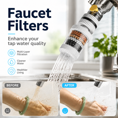 💧🚰 LIMITED TIME 50% OFF! Upgraded Multi-Layer Faucet Water Filter – 5-Micron Filtration, Chlorine and Odour Reduction, Tool-Free Installation