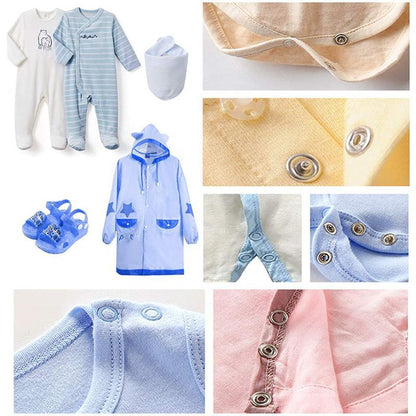 DIY Pattintó Készlet Fémfogóval - 9,5mm Réz Patticok Kalapokhoz, Függönyökhöz, Babaruhákhoz