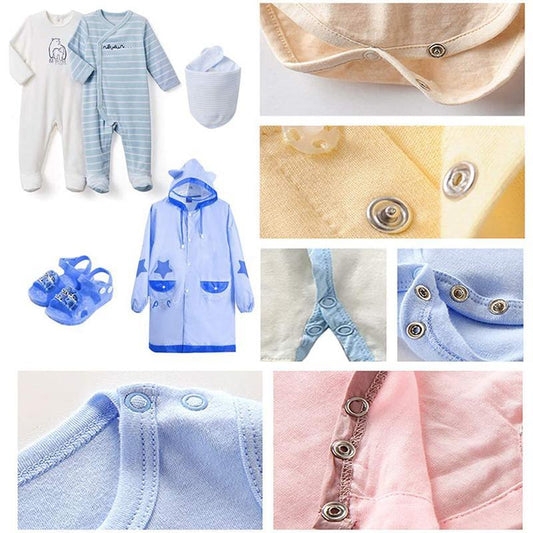 DIY Pattintó Készlet Fémfogóval - 9,5mm Réz Patticok Kalapokhoz, Függönyökhöz, Babaruhákhoz