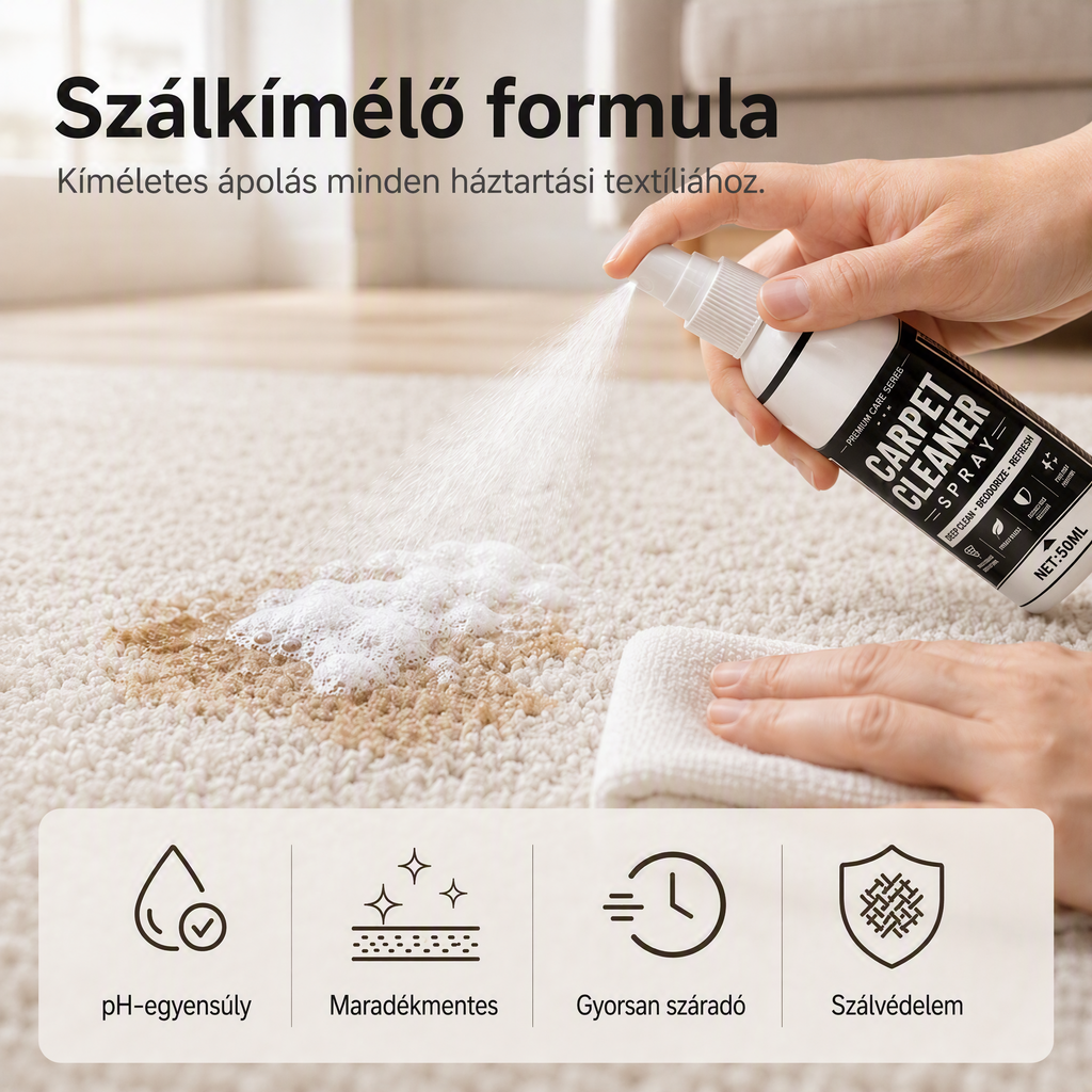 🧼Többfunkciós szőnyegtisztító, vízmentes habos típus | Mélyreható szennyeződés- és szageltávolítás