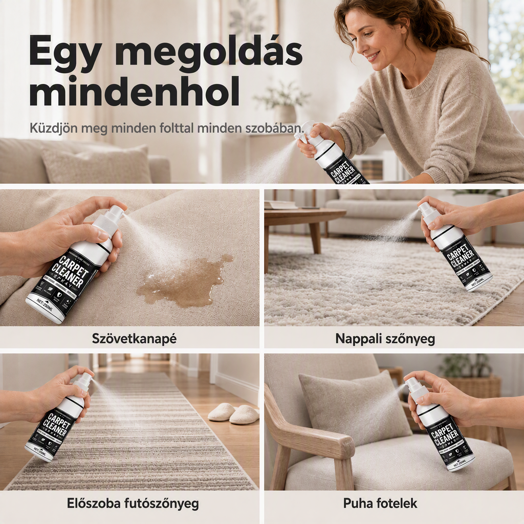 🧼Többfunkciós szőnyegtisztító, vízmentes habos típus | Mélyreható szennyeződés- és szageltávolítás