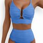 🔥 S-2XL 👙🌞 Női fürdőruha magas derékkal és szegélyekkel ✨