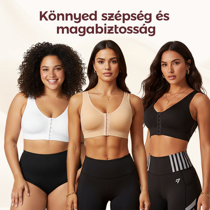 【✨ 1 + 1 ingyenes】💪 Hátat formáló, elöl kapcsos, nagy méretű női melltartó