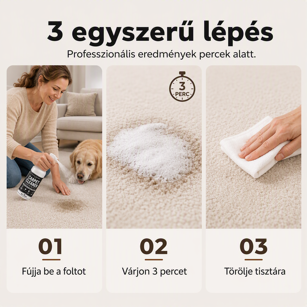 🧼Többfunkciós szőnyegtisztító, vízmentes habos típus | Mélyreható szennyeződés- és szageltávolítás