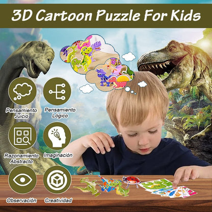 3D-s puzzle-k rajzfilmfigurákkal 🦖 – fejleszti a kézügyességet és a logikai gondolkodást