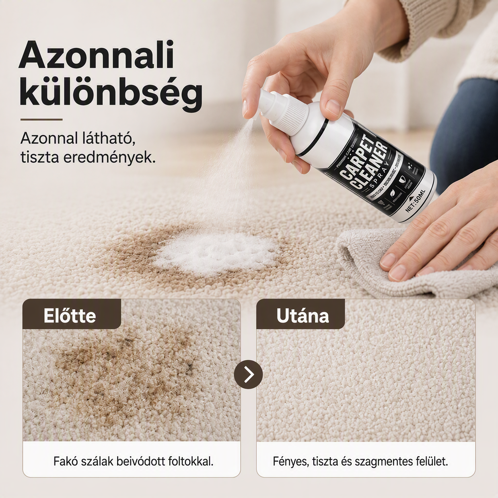 🧼Többfunkciós szőnyegtisztító, vízmentes habos típus | Mélyreható szennyeződés- és szageltávolítás