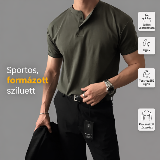 Férfi szabadidőruha, rövid ujjú ing 👕 Könnyű, szellős, napfényes napokra tervezve ✨