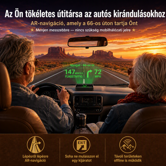🚗 GPS-es head-up kijelző digitális sebességmérővel