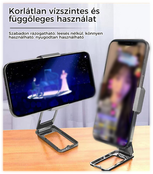 Új és továbbfejlesztett 360 összecsukható klipszes telefontartó