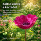 Dekoratív fém virágtartó – kerti díszként vagy madáretetőként is használható