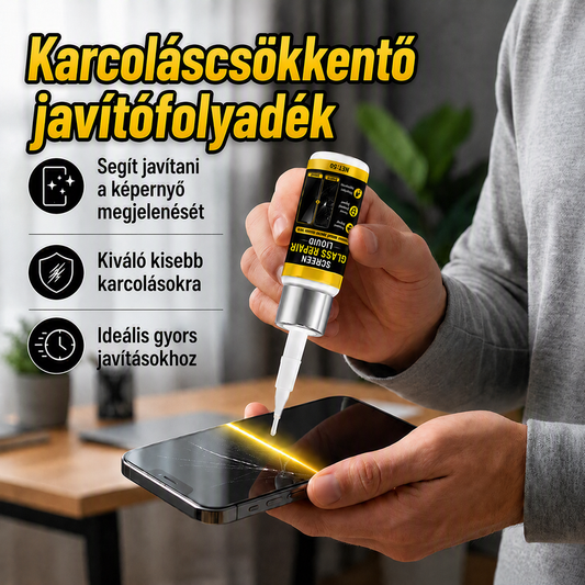 📱 Kijelzőjavító folyadék – a apró karcolások kijavításához, a fényesség helyreállításához