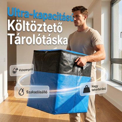 Nedvességálló, kopásálló, összecsukható költöztetőtáska – extra nagy űrtartalom, összecsukható kialakítás