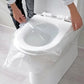 Vastagított, nem szőtt anyagból készült WC-ülőke, vízálló és baktériumgátló, egyedi csomagolásban