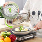 🧑‍🍳Tárgyak konyhája🥳Rozsdamentes acélból készült összecsukható zöldségpároló