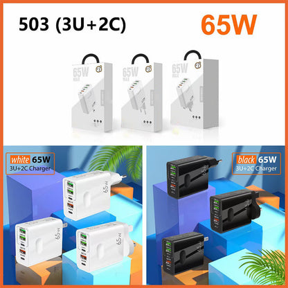 65 W-os többportos gyors töltő