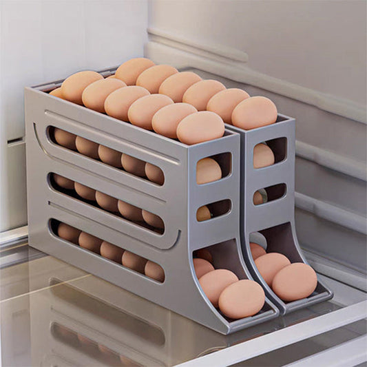 🥚 4 emeletes, nagy kapacitású, dönthető tojástartó