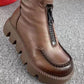 👢 Meleg retro stílusú női rövid csizma PU bőrből