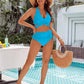 Elegáns tengerparti hát nélküli bikini szett