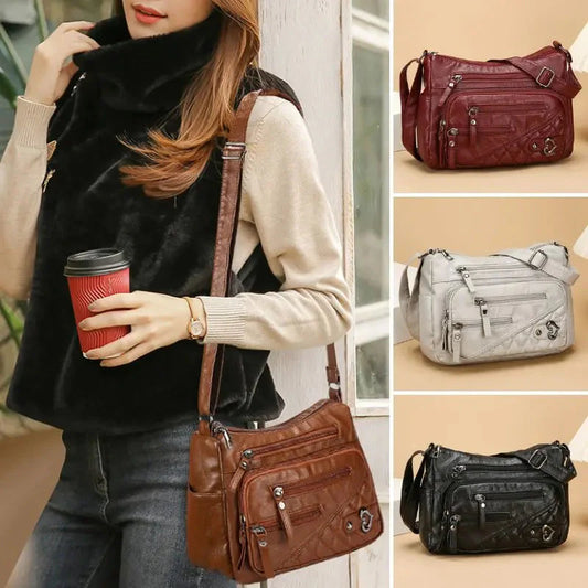 Puha női crossbody táska több zsebbel