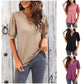 👚Női V-nyakú alkalmi puff rövid ujjú felső elegáns póló