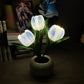 LED tulipán éjszakai lámpa virág asztali lámpa