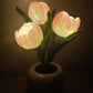 LED tulipán éjszakai lámpa virág asztali lámpa