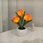 LED tulipán éjszakai lámpa virág asztali lámpa