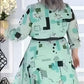 【S-4XL】🌺Női rakott Flowy ruha övvel