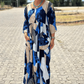 Női elegáns kényelmes kényelmes alkalmi patchwork ruha