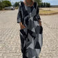 Női elegáns kényelmes kényelmes alkalmi patchwork ruha