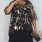 【S-4XL】👗Elegáns női 2 részes szett fekete színben (átlátszó felső + ruha)
