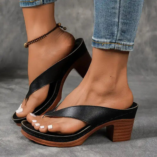 🌼Női nyári magas sarkú flip-flopok