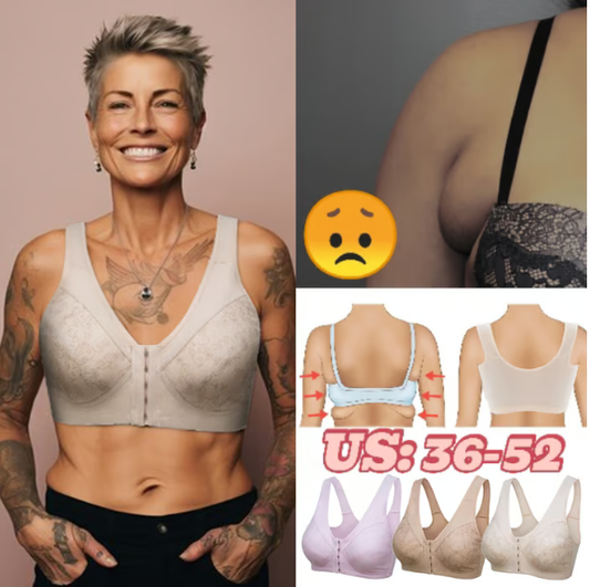 Elöl záródó, pamut melltartó, alkalmas idősebbeknek【✨Vásároljon 1 és kap 1 ingyen】