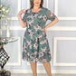 🌸【S-4XL】Virágmintás könnyű ing ruha
