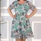 🌸【S-4XL】Virágmintás könnyű ing ruha