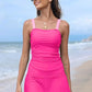 🌸Női Vintage hasi ellenőrzés két darab Tankini fürdőruhák