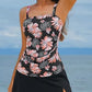 🌸Női Vintage hasi ellenőrzés két darab Tankini fürdőruhák