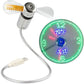 USB ventilátor LED óra fény