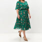 【S-4XL】💐 Elegáns virágos pliszírozott ruha