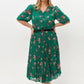 【S-4XL】💐 Elegáns virágos pliszírozott ruha