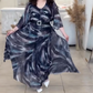 Női elegáns nyomtatott V-nyakú ruhák