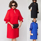 【S-4XL】👗Női elegáns egyszínű egyszínű üreges ruhák