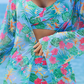 🌷 Női divat többszínű nyomtatott bikinis fürdőruha 3 részes készlet