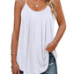 【M-4XL】👚Női spagetti pántos rakott laza felső