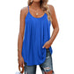 【M-4XL】👚Női spagetti pántos rakott laza felső